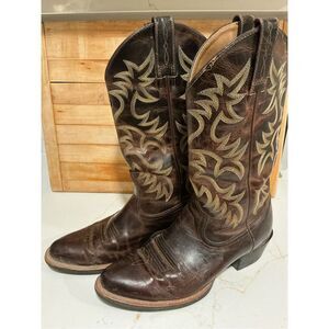 Ariat Mens Heritage Leather Western Cowboy Boot Sz 9.5D